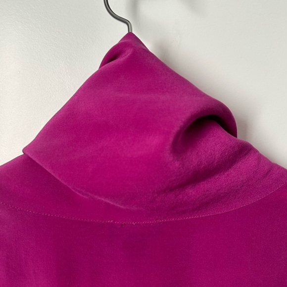 Anthropologie Fei Silk Buttondown Cowlneck - Sz US 4 - Picture 7 of 17